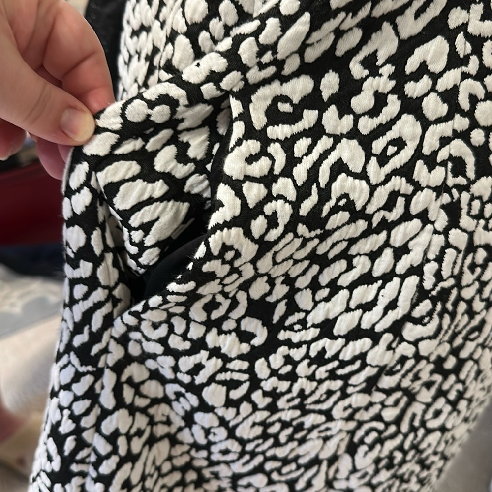 Kate Spade Black and White Fit and Flare Midi Dress - Picture 5 of 6